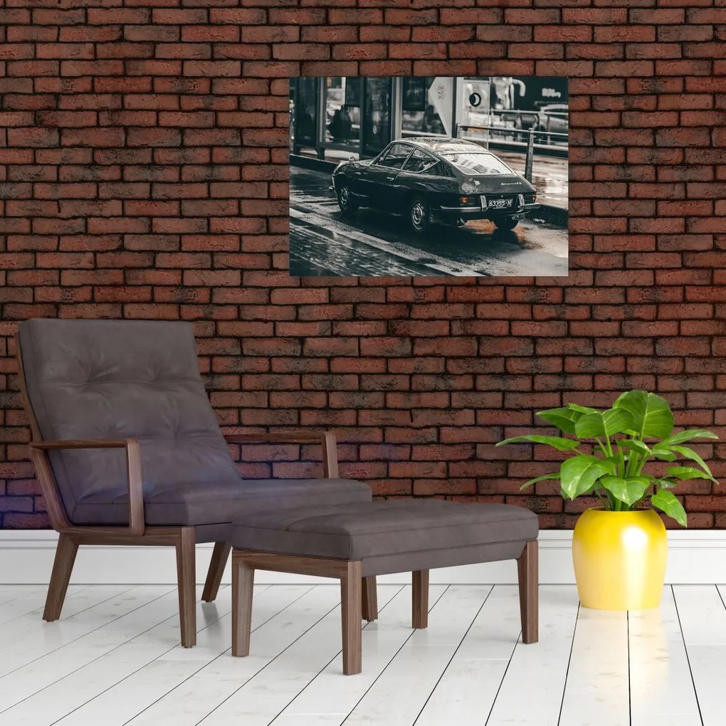 Tablou pe sticlă - Mașina în mișcare (70x50 cm)