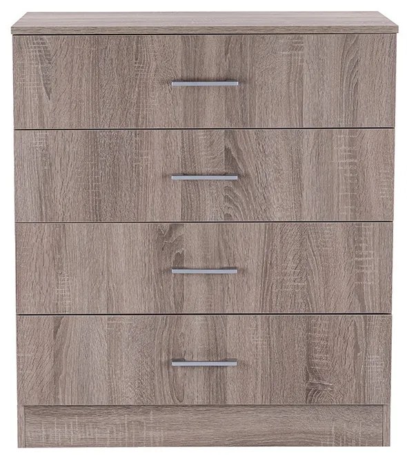 Comodă Miami cu 4 sertare 80x92 cm stejar York-stejar York