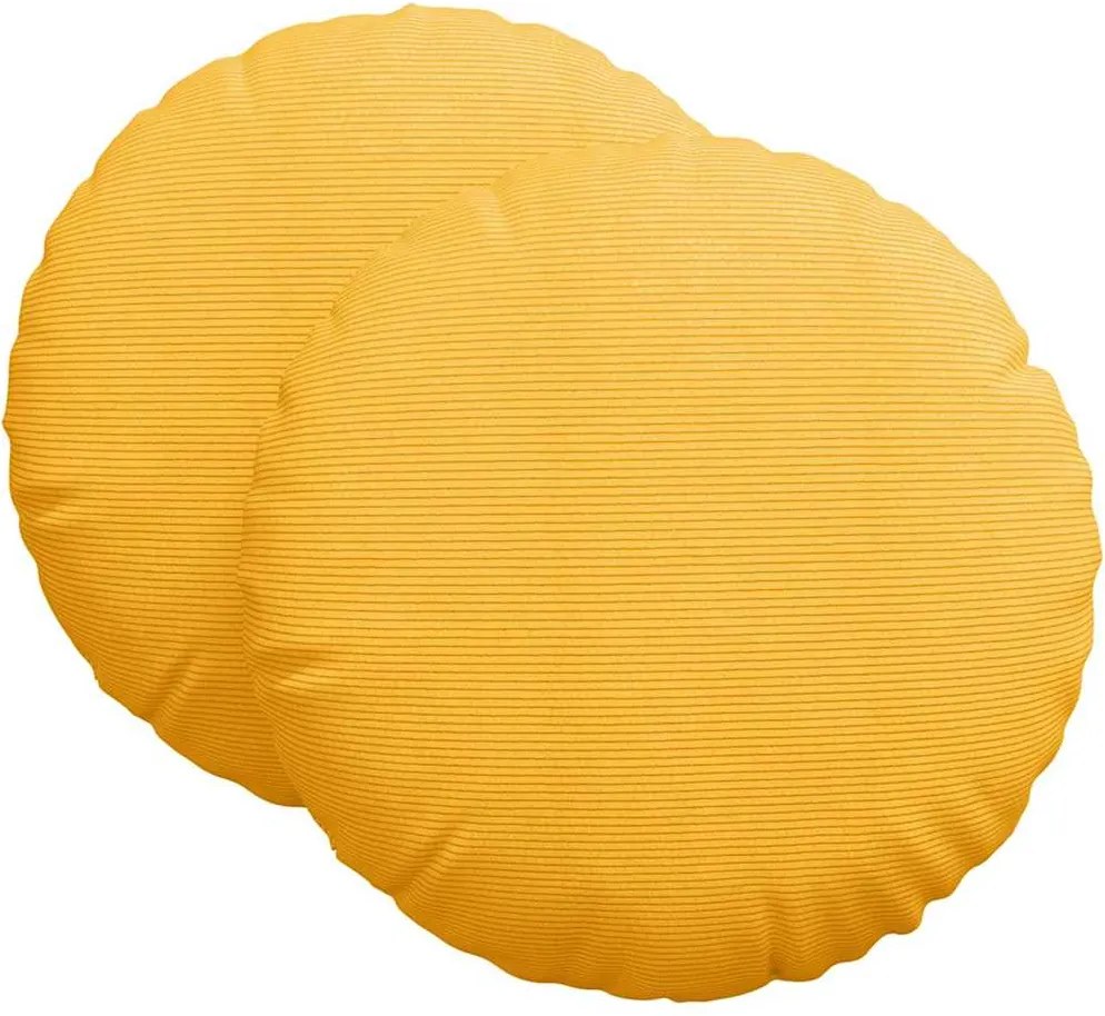 vidaXL Perne de Șezut 2 pcs Galben Deschis Ø 60 cm