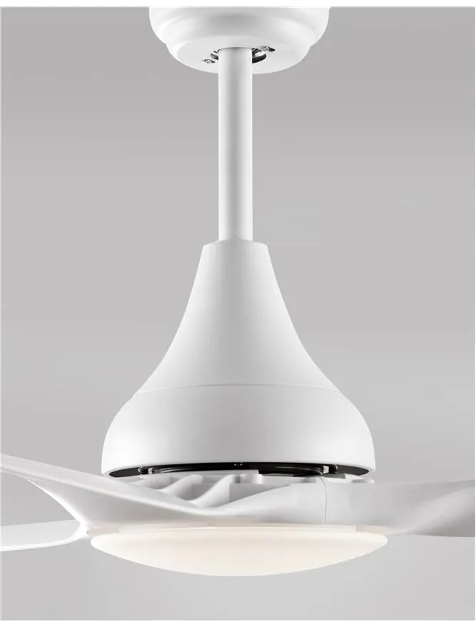Lustra LED cu ventilator si telecomanda design modern Samoa alb NVL-5267301