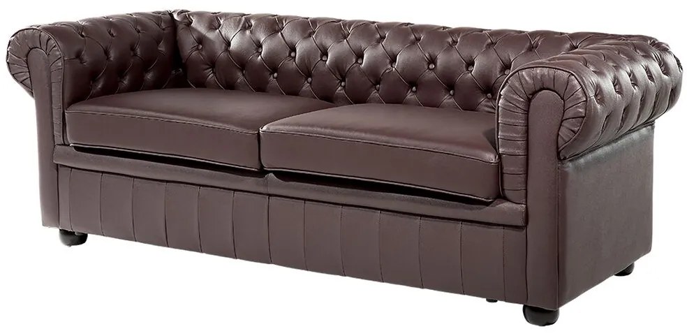 Canapea 3 locuri din piele Chichester (maro) . 1008701