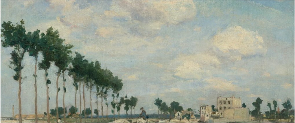 Tablou - Johan Barthold Jongkind, The Towpath, reproducere (120x50 cm)