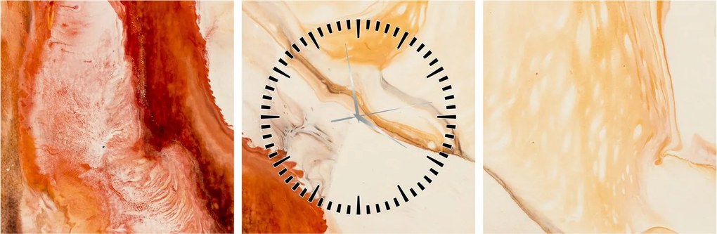 Tablou - Pictură abstractă (cu ceas) (90x30 cm)