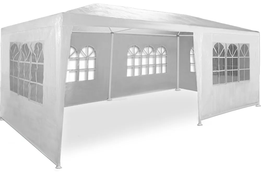 Deuba Sala petreceri Rimini 3x6 m - pereti laterali + ferestre arcuite - alb