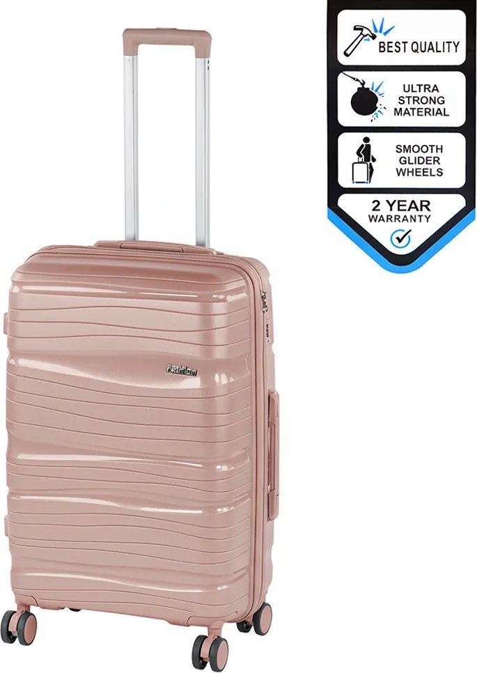 TraveLux Voyager valiză medie cu capac dur 68x45x25 cm aur roz