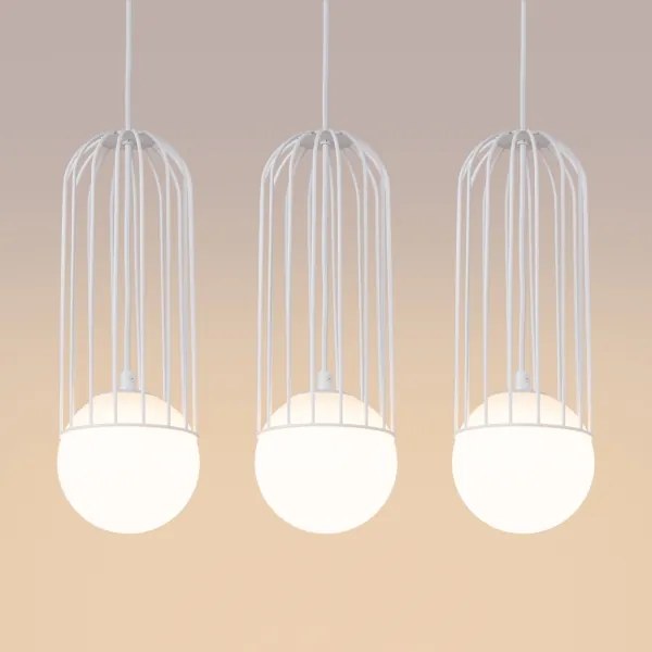 Lustră pe cablu Sollux SL.1333 BRINA 3xG9/8W/230V alb