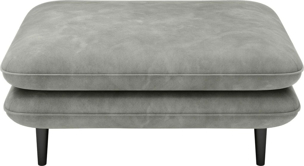 Taburet SOLANO, stofa catifelata gri - Riviera 91, 108x74x45 cm