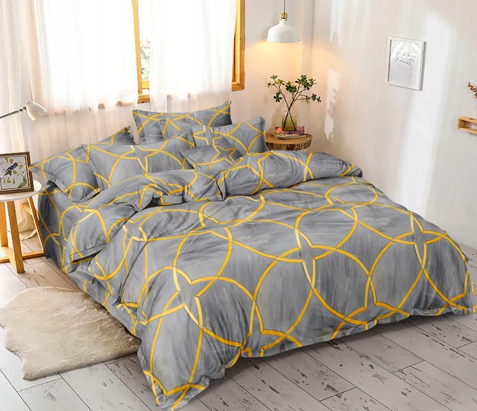 Lenjerie de pat din microfibra RYNETH gri Dimensiune lenjerie de pat: 70 x 80 cm | 140 x 200 cm