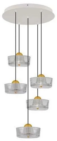 Lustra cu 5 pendule LED design modern KEROS