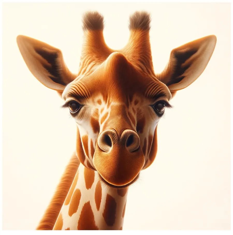 Tablou privire detaliată a girafei