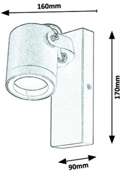 Spot de perete pentru exterior Rabalux 1xGU10/35W/230V IP44