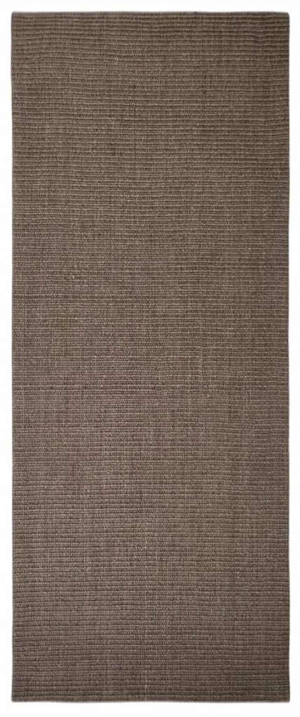 Covor din sisal natural, maro, 80x200 cm Maro, 80 x 200 cm