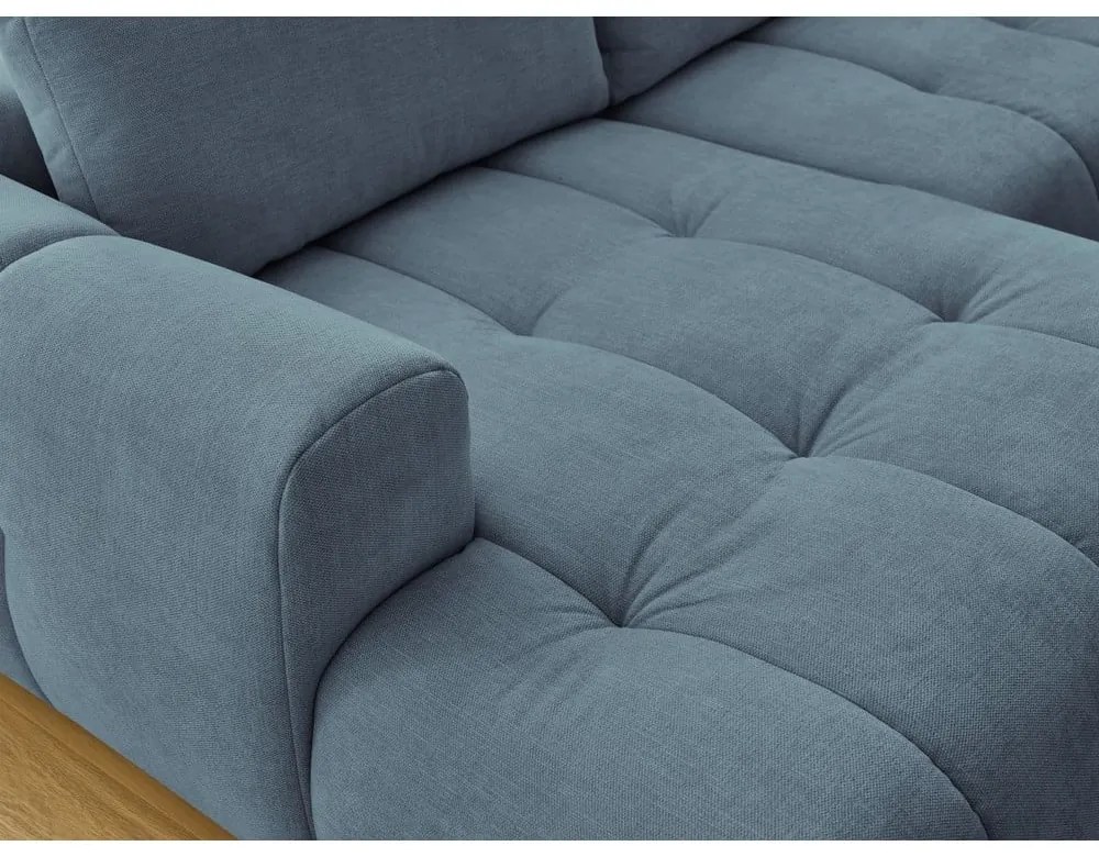 Colțar albastru extensibil/cu spațiu de depozitare (cu colț pe partea dreaptă/în formă de "U") Fuji – Bobochic Paris