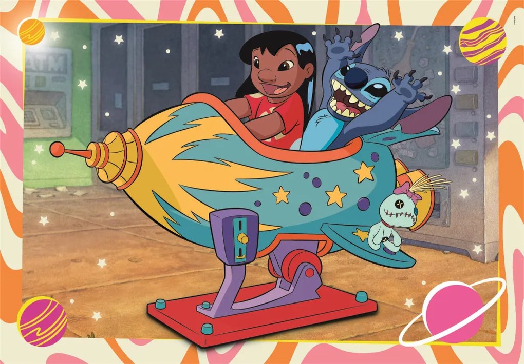 Disney Lilo și Stitch Galactic Vacation Puzzle Clementoni de 2x60 piese