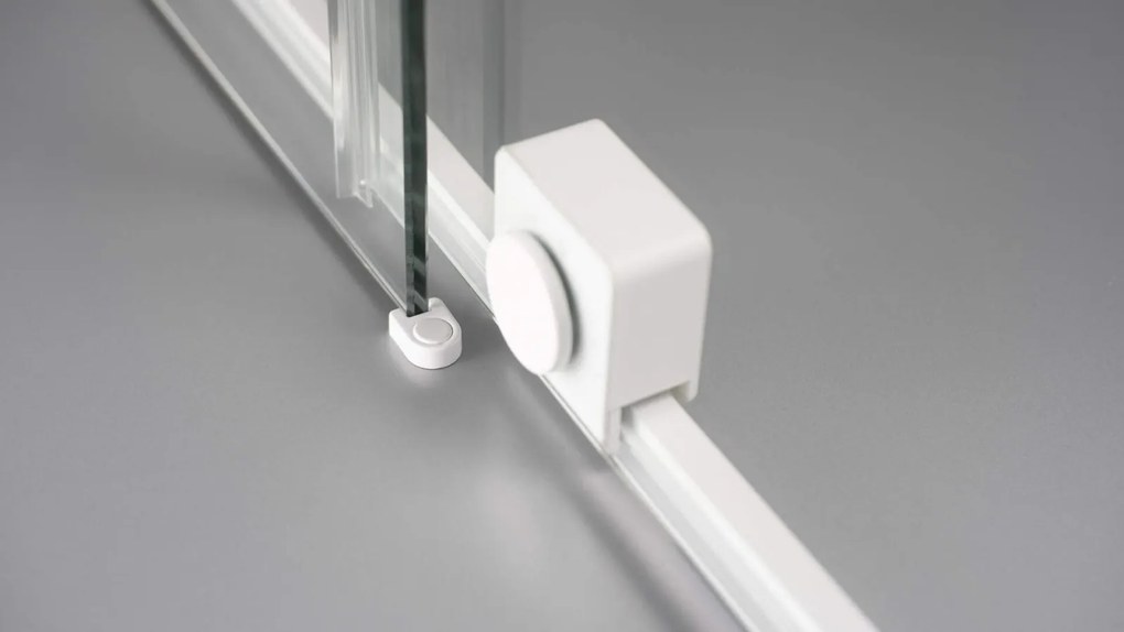 Perete de dus alb, paravan cu usa culisanta, 140x195 cm Deante Prizma 1400x1950 mm, Alb