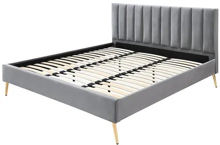 Pat matrimonial 180 cm Bleash New (Gri + auriu) (cu somieră). Promo -17%. 1104317