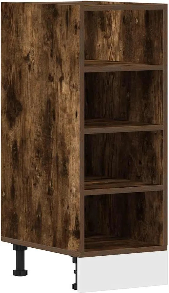 vidaXL Dulap inferior "Riga" stejar afumat 30x44,5x81,5 cm