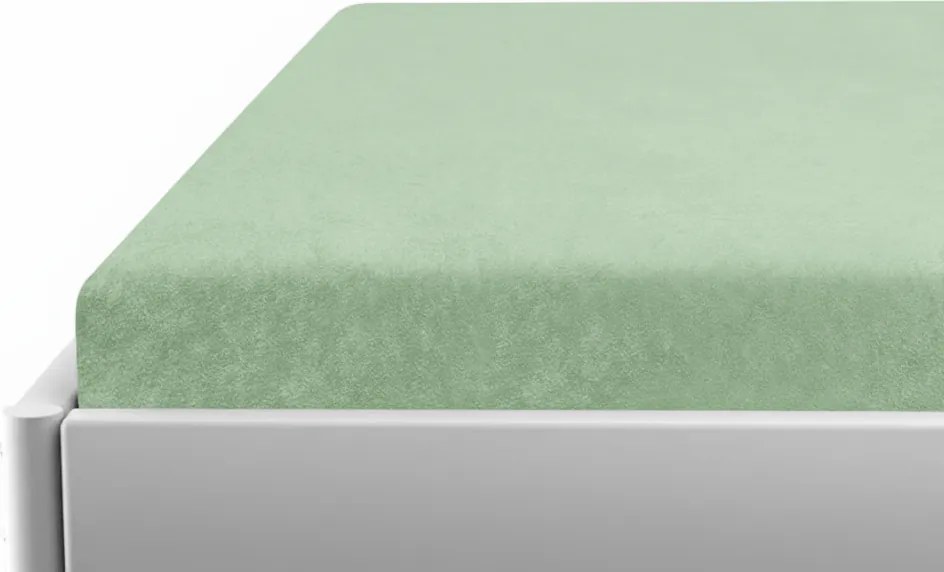 Cearsaf Frotir pentru patut cu elastic 70x140 cm verde