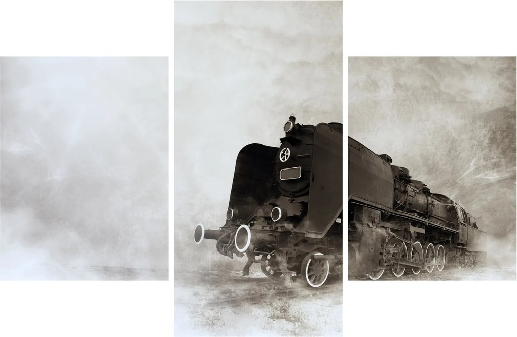 Tablou - Tren în ceață (90x60 cm)