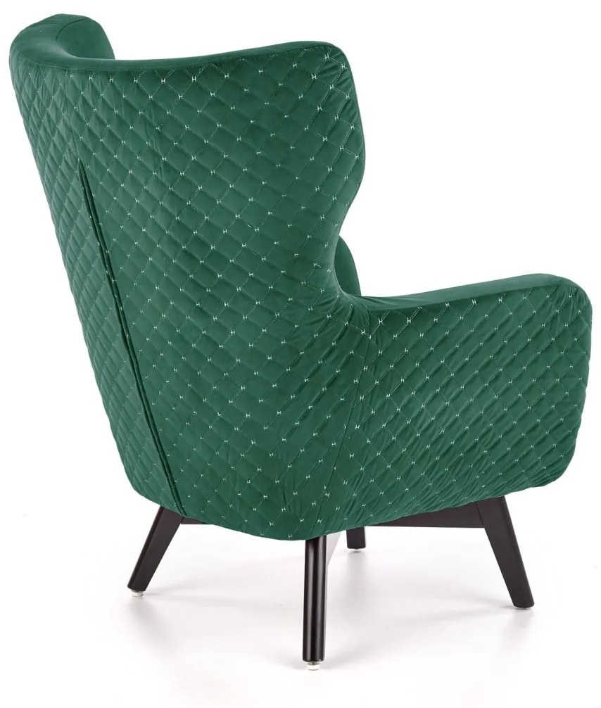 Fotoliu tapitat Marvel Velvet verde – H103 cm