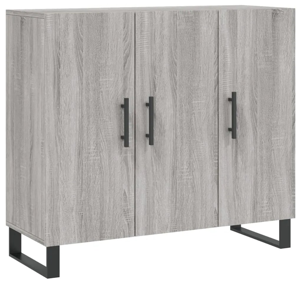 828138 vidaXL Servantă, gri sonoma, 90x34x80 cm, lemn compozit