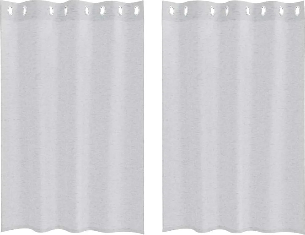 vidaXL Cortină din Voile 2 pcs Gri deschis 140 x 140 cm Poliester