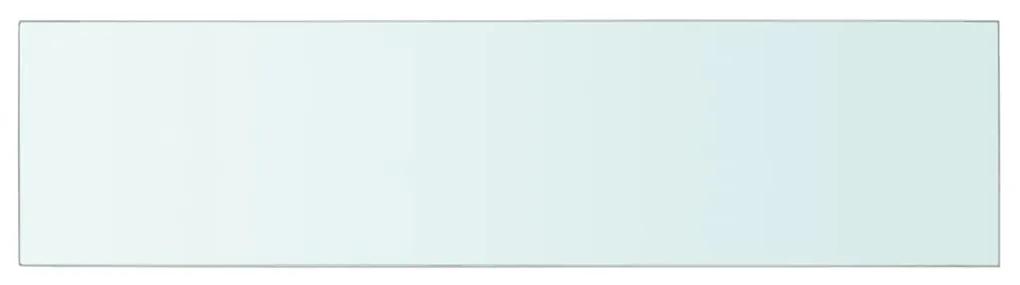 Rafturi, 2 buc., 100 x 25 cm, panouri sticla transparenta 2, 100 x 25 cm