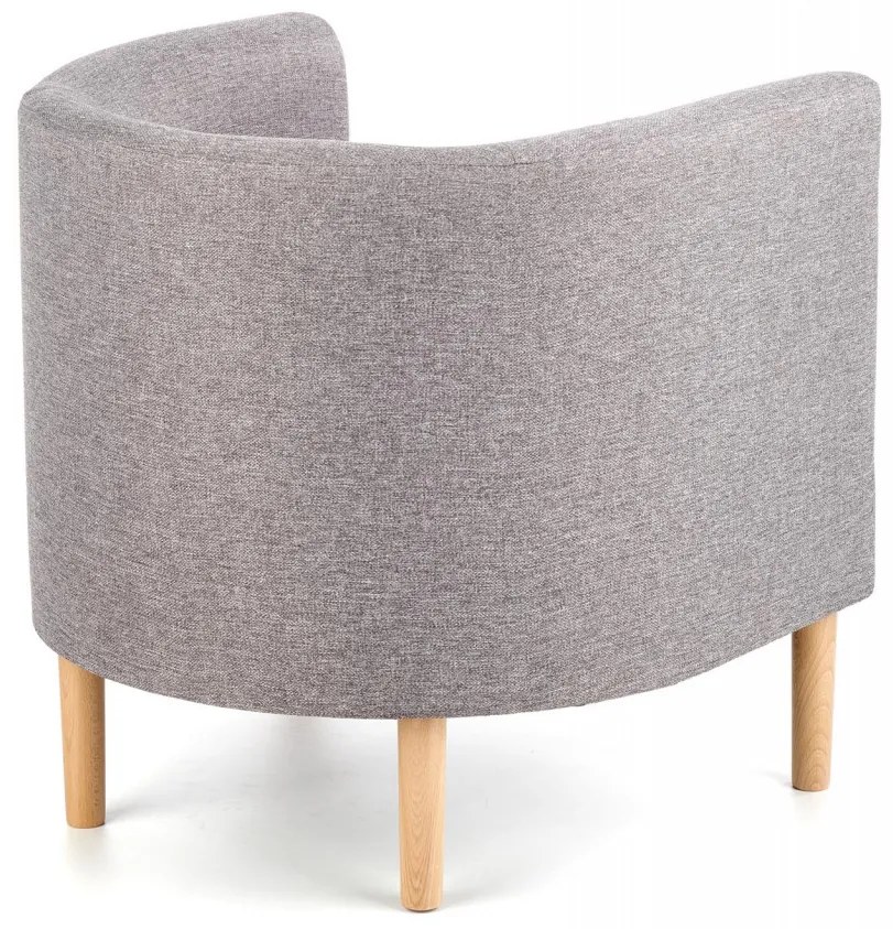 Fotoliu Clubby stofa gri/natur H64 cm
