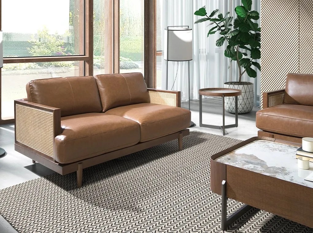 Masuta laterala deosebita design LUX Walnut-Marble