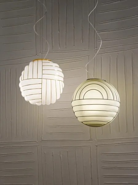 Lustră pe cablu SIRU CARTESIO 1xE27/60W/230V auriu/alb sticlă venețiană