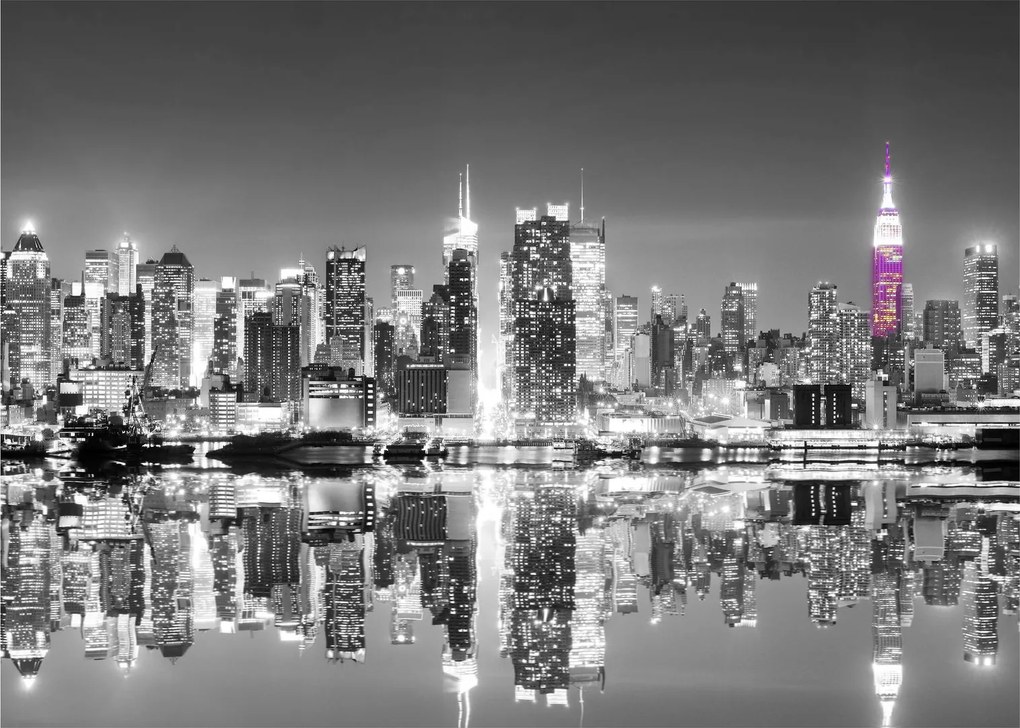 Tablou - New York și zgârie-norii mov (70x50 cm)