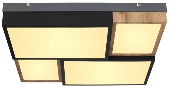 Globo 67286-50 - Plafonieră LED GUNDI LED/50W/230V maro/negru