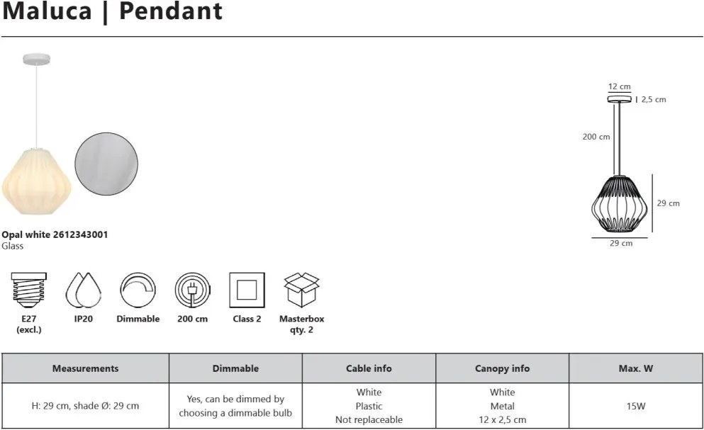 Pendul design modern Maluca D-29cm