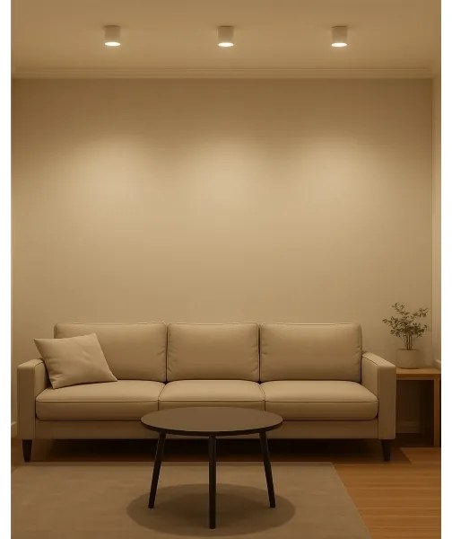 Spot LED 5W/230V 3000/4000/6400K, diametru 7,5 cm, alb