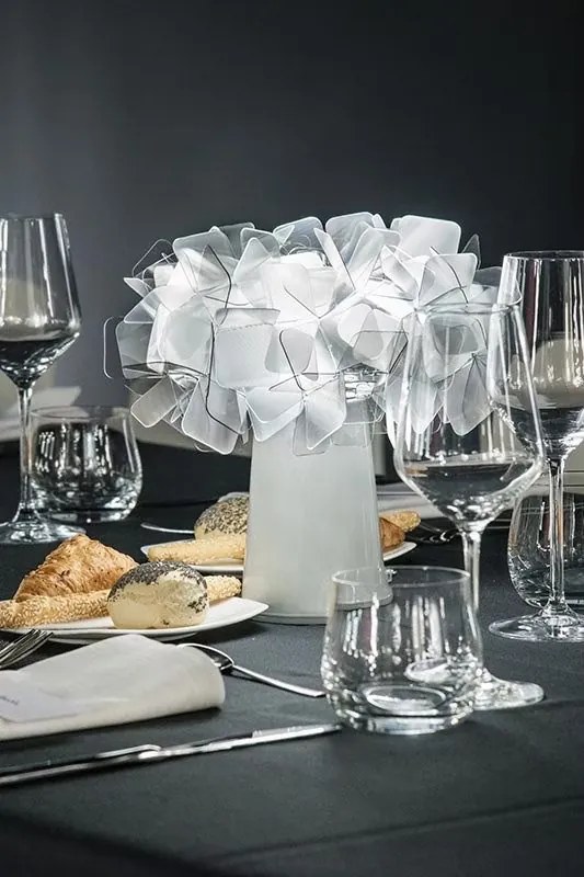 Veioza, Lampa de masa cu baterii ideala restaurant, realizata manual CLIZIA Fumuriu