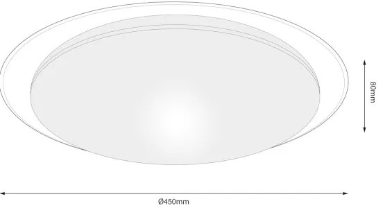 Plafonieră LED dimabilă SONIC LED/35W/230V 3000-6000K Ø 45 cm albă + telecomandă