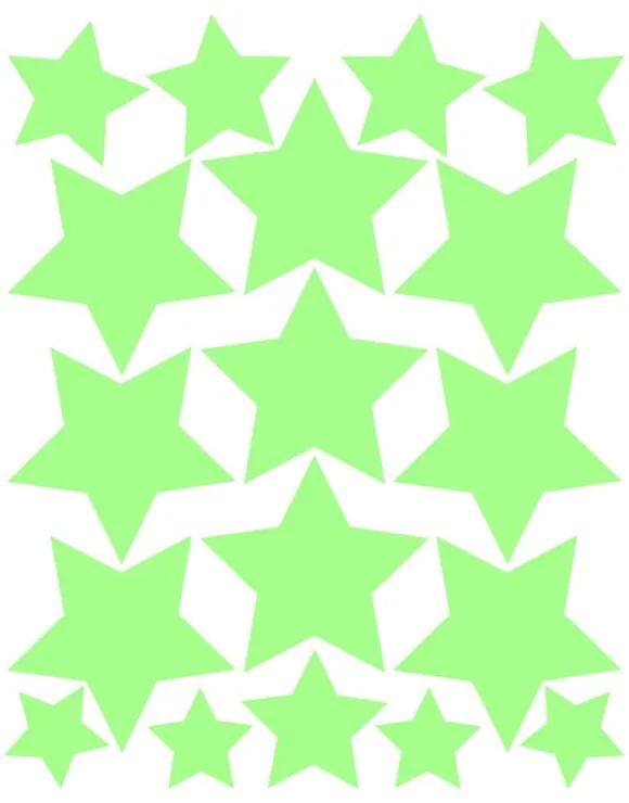 Autocolant fosforescent Fanastick Simple Stars