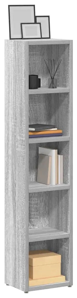 vidaXL Dulap CD-uri 2 buc. gri sonoma 21x16x93,5 cm lemn prelucrat