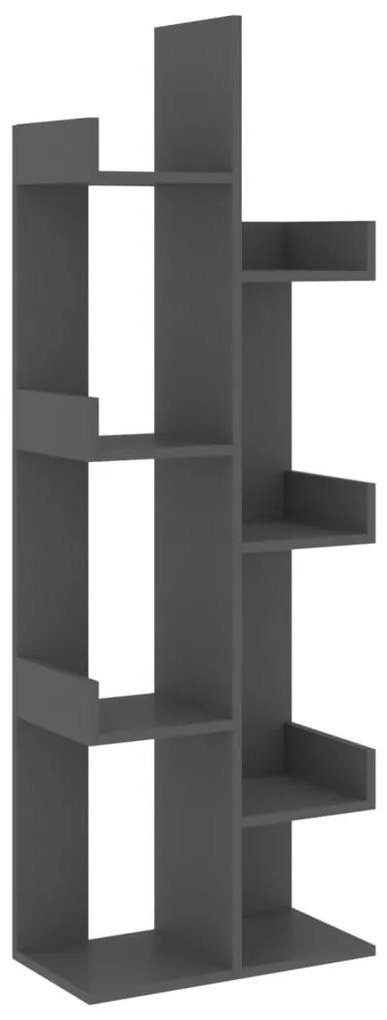 808911 vidaXL Bibliotecă, gri, 48x25,5x140 cm, PAL
