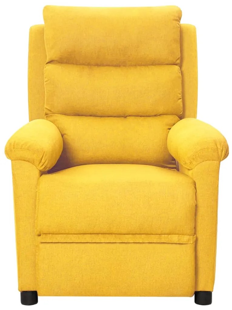 342362 vidaXL Fotoliu de masaj rabatabil, galben deschis, textil
