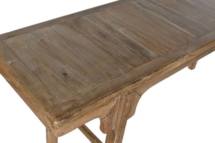 Consolă din lemn de tec reciclat stil rustic cu patină vintage, „Avana”