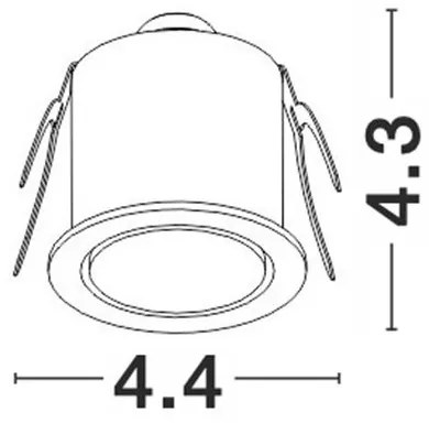 Spot LED incastrabil ideal pentru iluminat scara sau hol Natal argintiu NVL-6800201