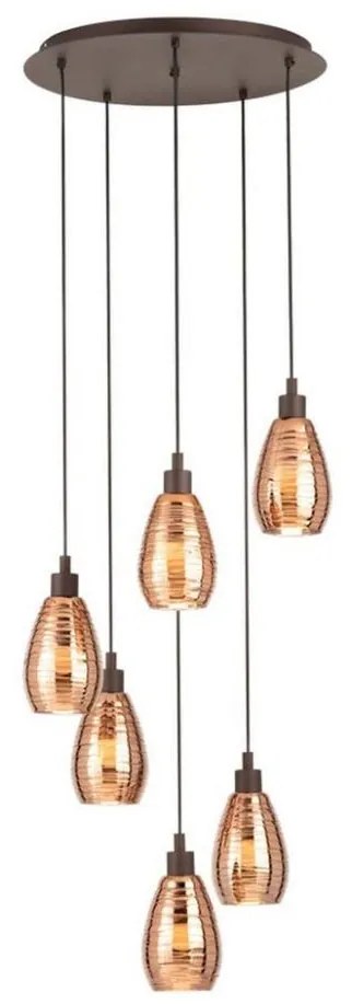 Eglo 39508 - Lustră pe cablu SIRACUSA 6xE27/60W/230V