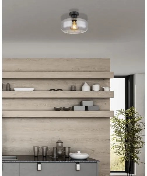 Lustră aplicată GIUSEPPE 1xE27/40W/230V gri Globo 15566D