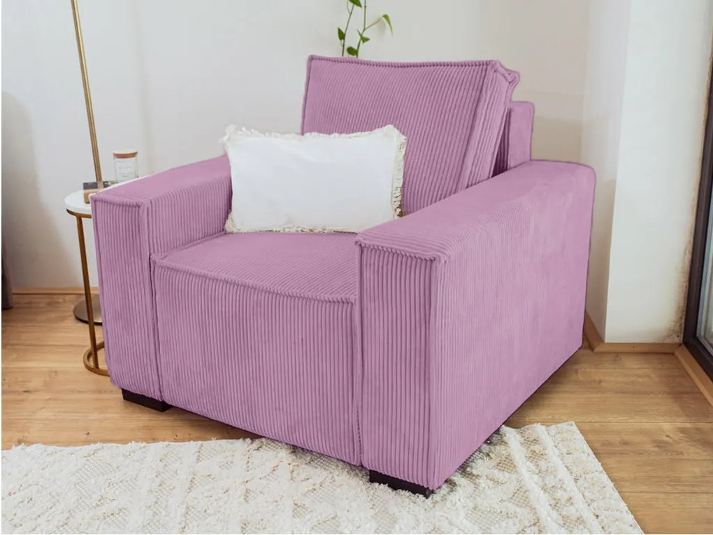 Fotoliu cu taburet SMART SET, lila