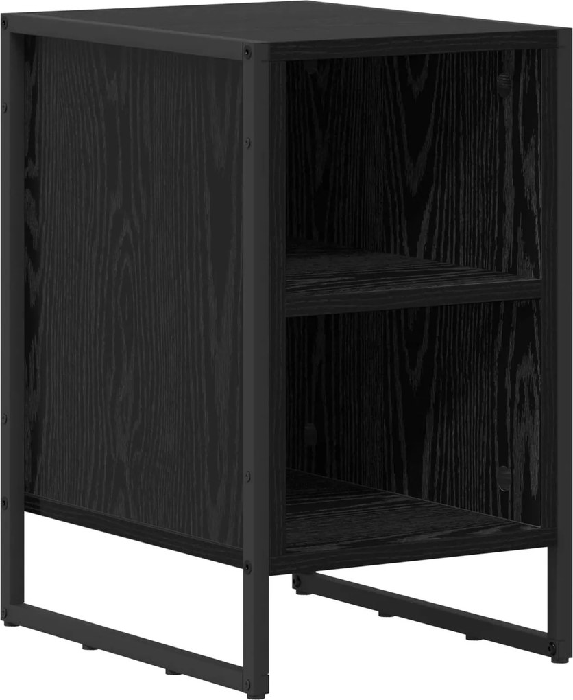 vidaXL Noptieră Stejar Negru 39.5 x 30 x 50 cm Lemn compozit