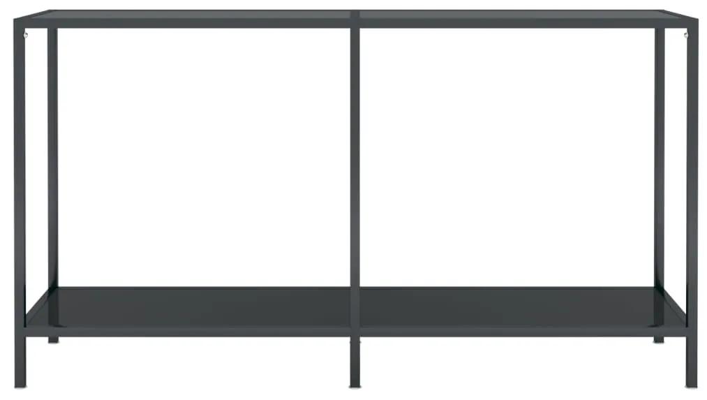 Masa consola, negru, 140x35x75,5 cm, sticla securizata 1, Negru, 140 x 35 x 75.5 cm