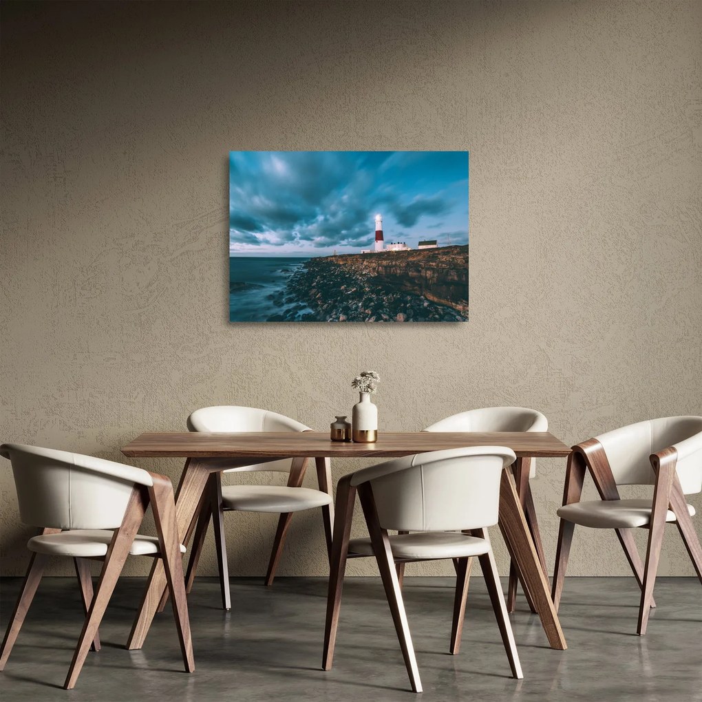 Tablou pe sticlă cu far (70x50 cm)