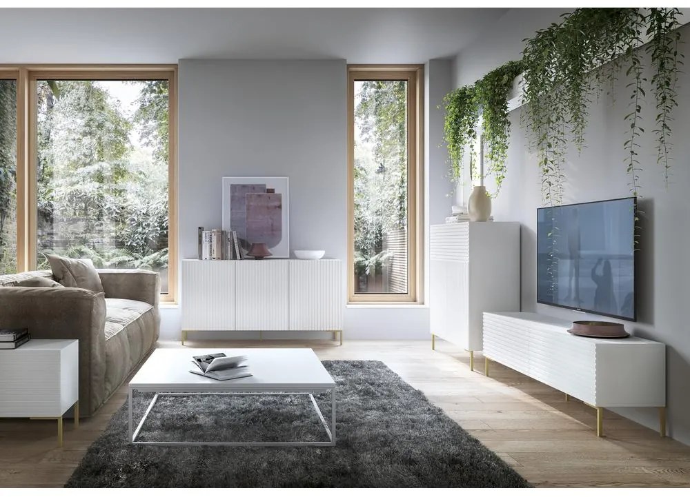 Dulap Lamellito L1  (alb + auriu). 1099057