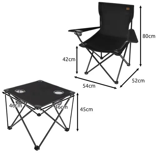 Set de camping pliabil - 2 scaune + masă